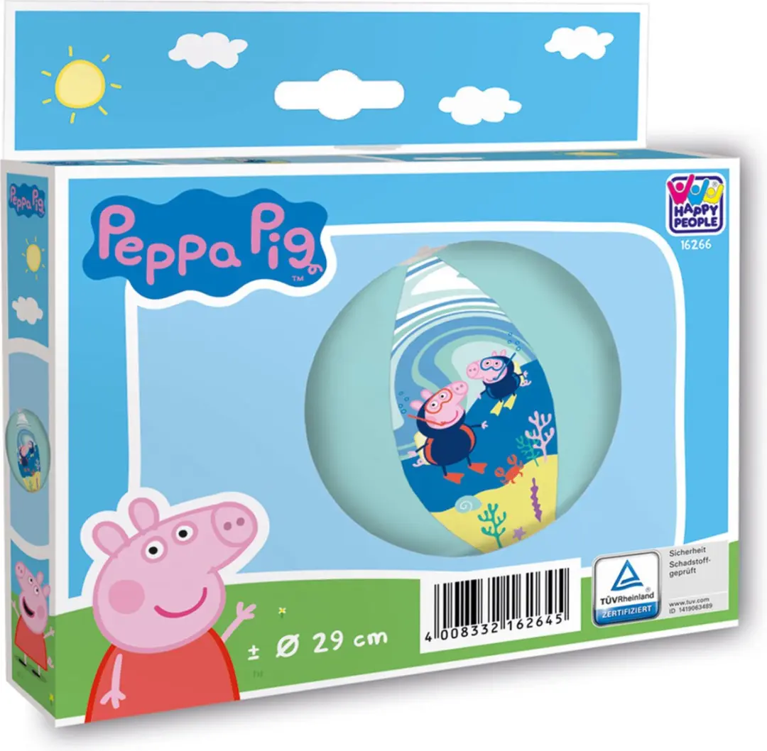 Peppa Pig Opblaasbare Strandbal 29cm - Multi