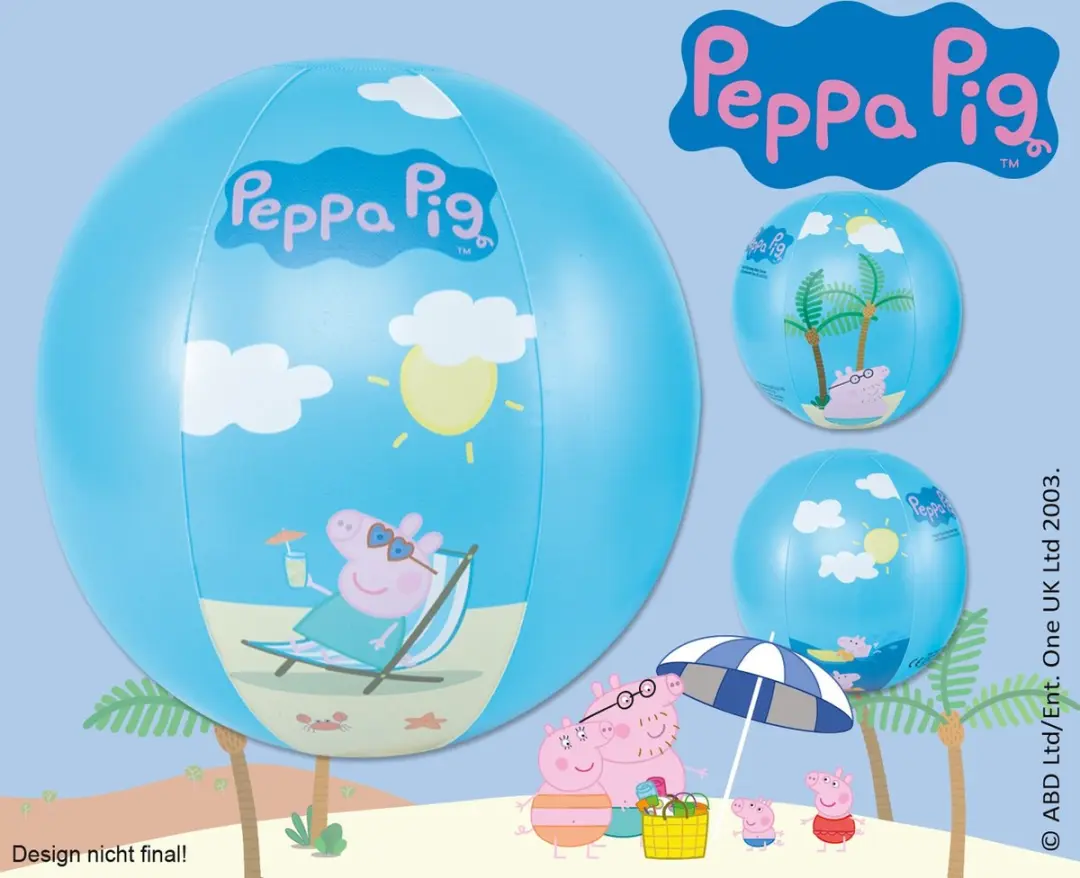 Peppa Pig Opblaasbare Strandbal 29cm - Multi