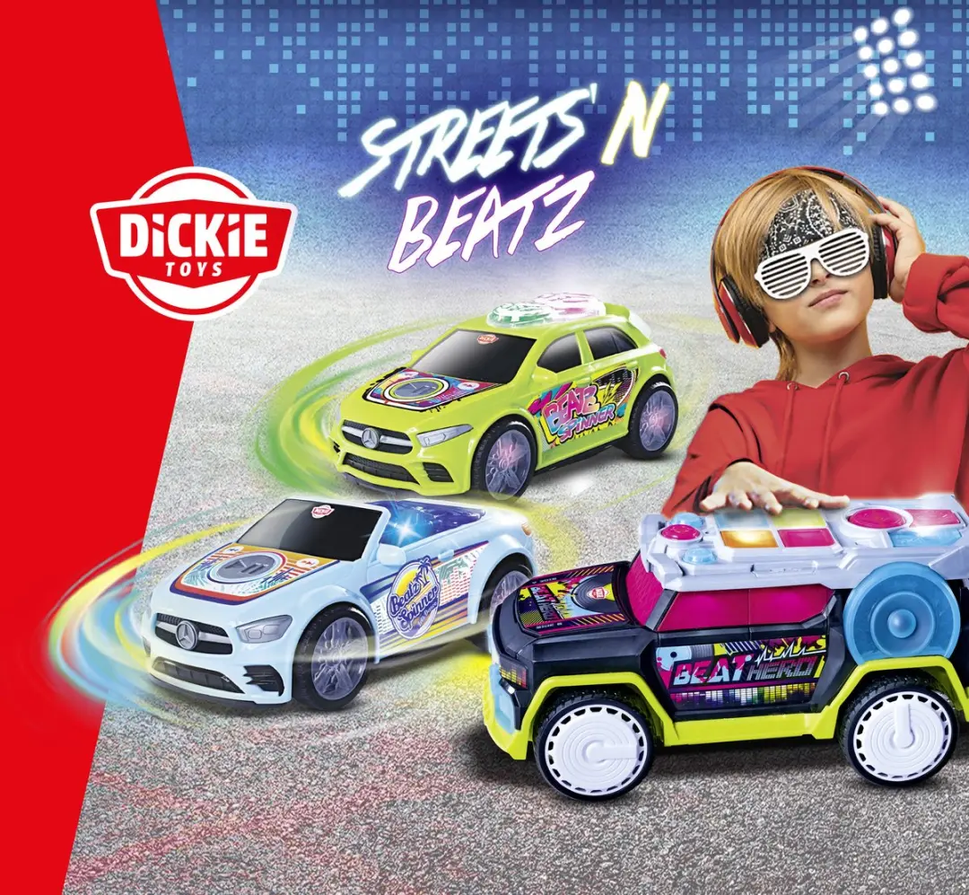 Dickie Beatz Spinner Mercedes A Class 24cm - Groen/Zwart/Grijs