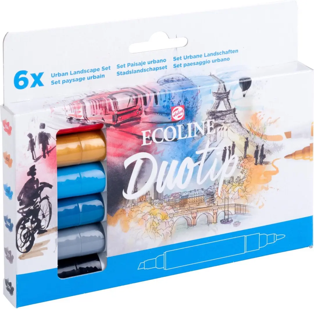 Ecoline Duotip Urban Landscape Marker Set - 6 Stuks - afbeelding 6 van 6
