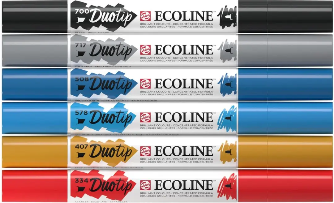 Ecoline Duotip Urban Landscape Marker Set - 6 Stuks