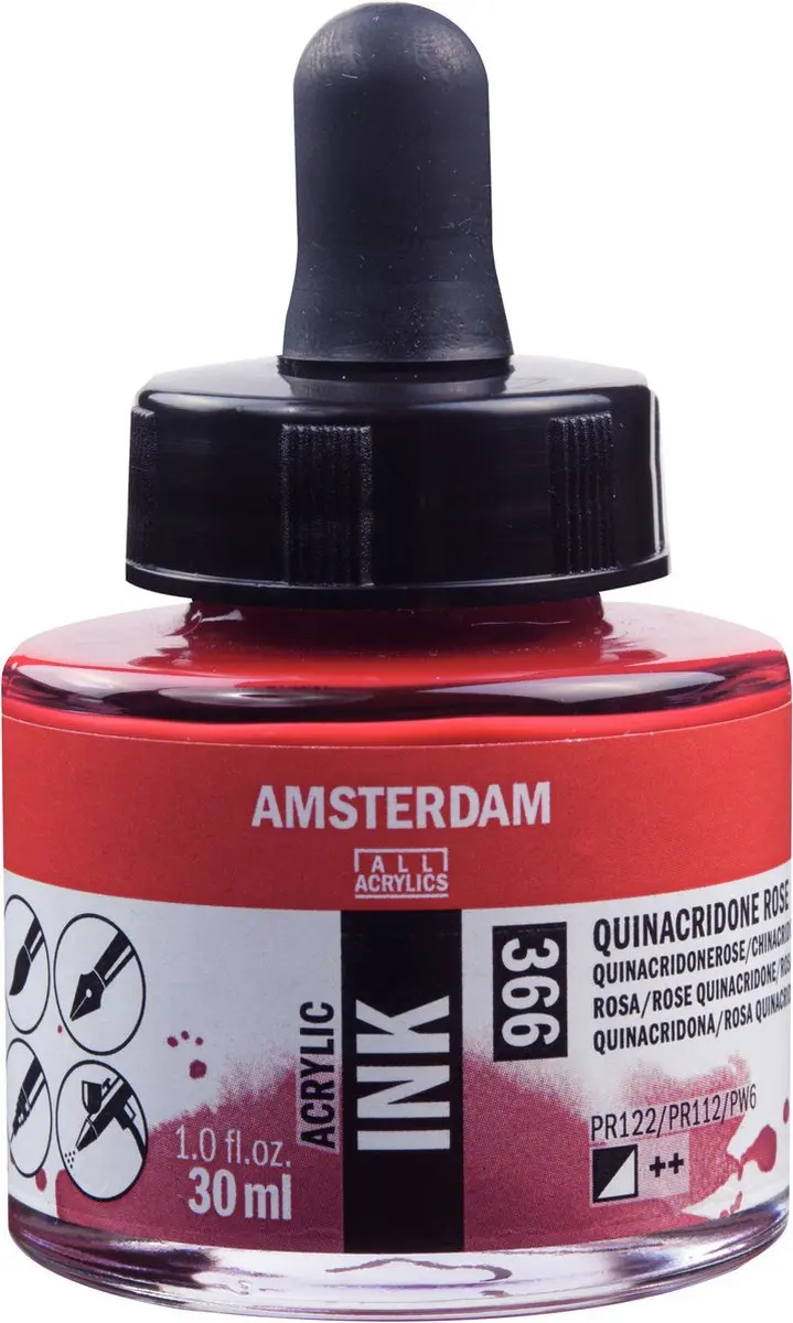 Amsterdam Acrylic Inkt Quinacridoneroze 30ml