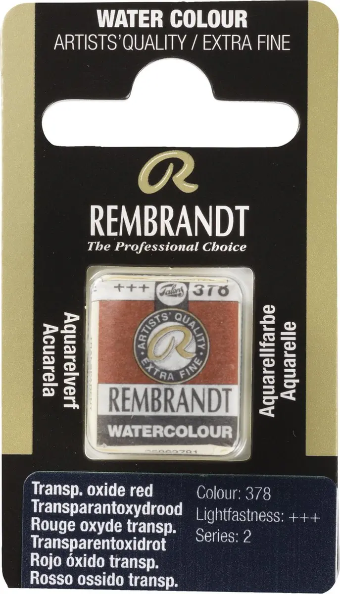 Rembrandt Waterverf Napje Transparant Oxide Rood 378
