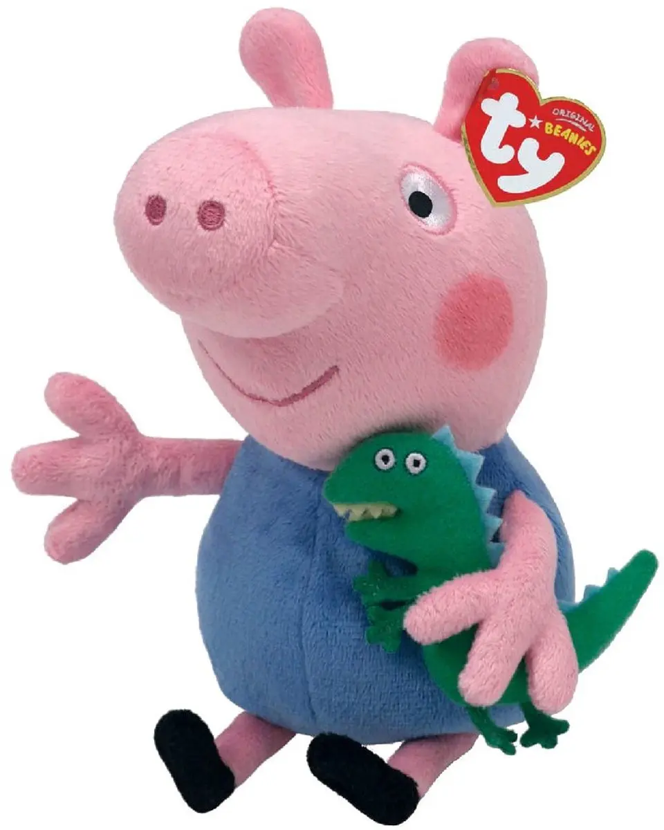 Peppa Pig George Knuffel 15cm - Blauw