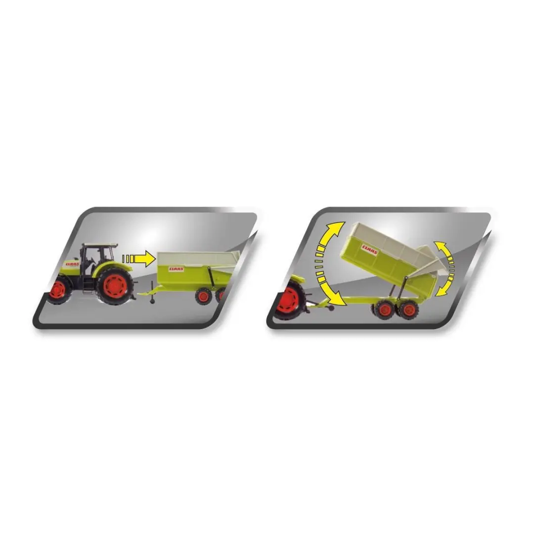 Dickie Toys Claas Tractor & Aanhangwagen 57cm - Groen
