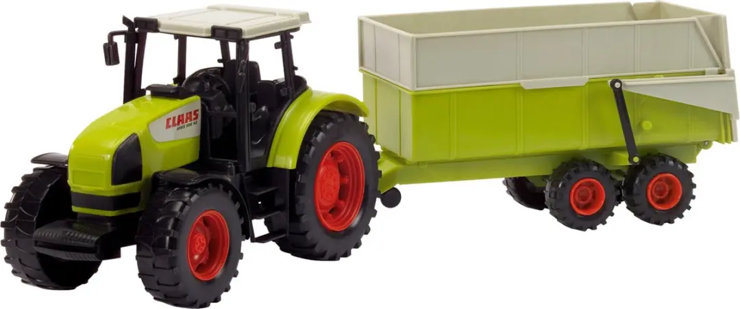 Dickie Toys Claas Tractor & Aanhangwagen 57cm - Groen