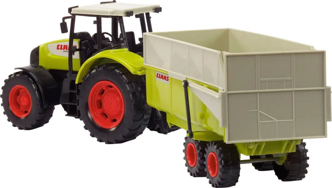 Dickie Toys Claas Tractor & Aanhangwagen 57cm - Groen