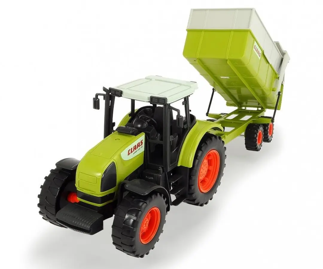Dickie Toys Claas Tractor & Aanhangwagen 57cm - Groen