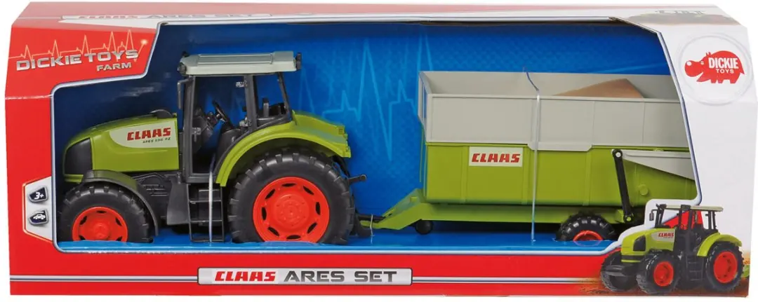 Dickie Toys Claas Tractor & Aanhangwagen 57cm - Groen - afbeelding 6 van 6