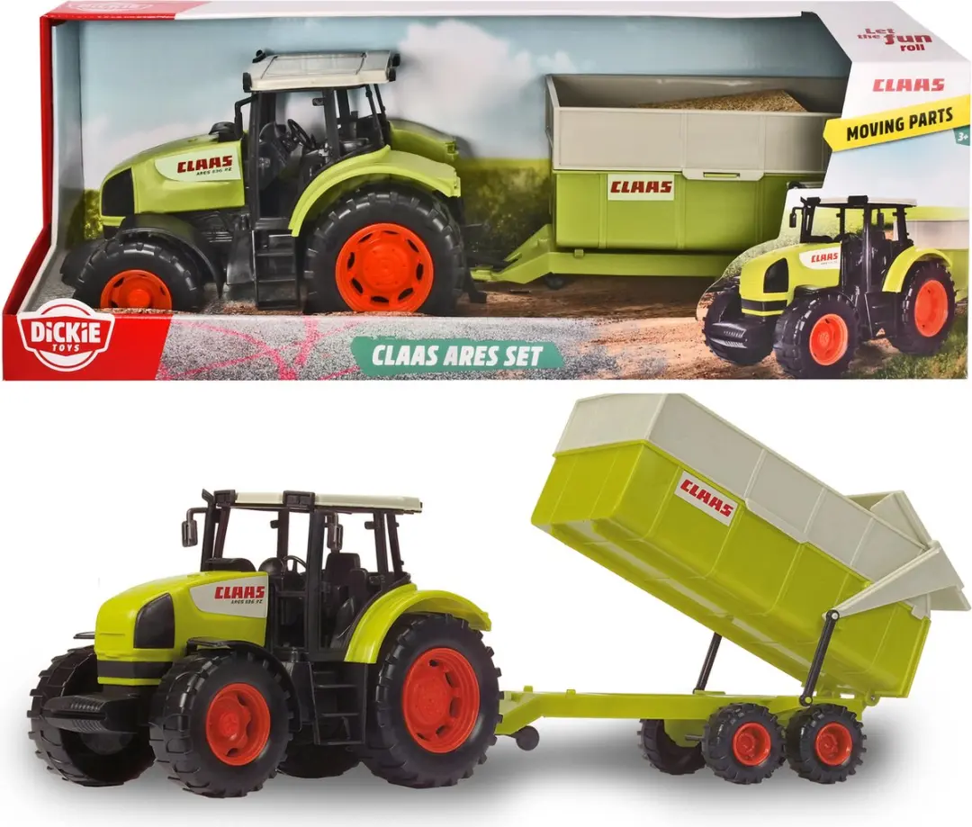 Dickie Toys Claas Tractor & Aanhangwagen 57cm