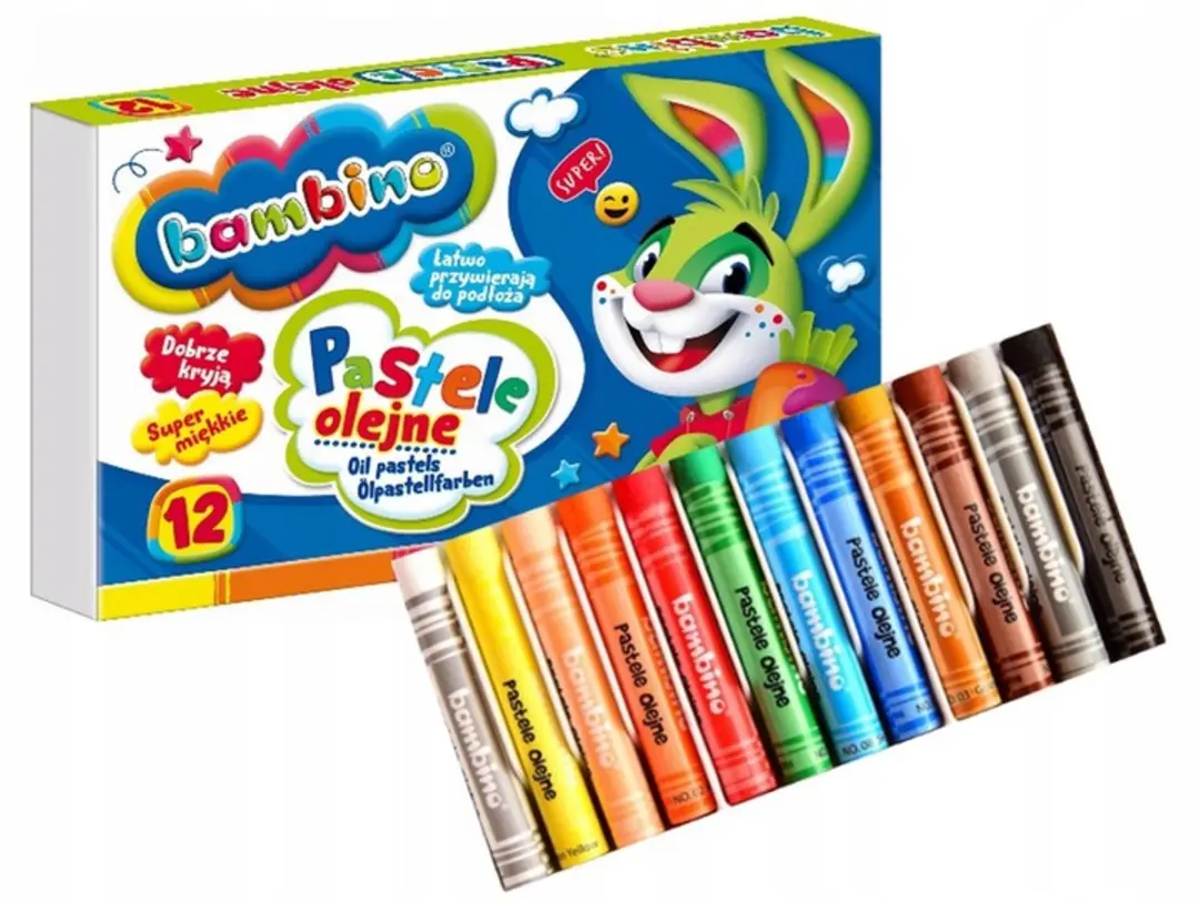 Bambino Oliepastels 12 Stuks - Pastel