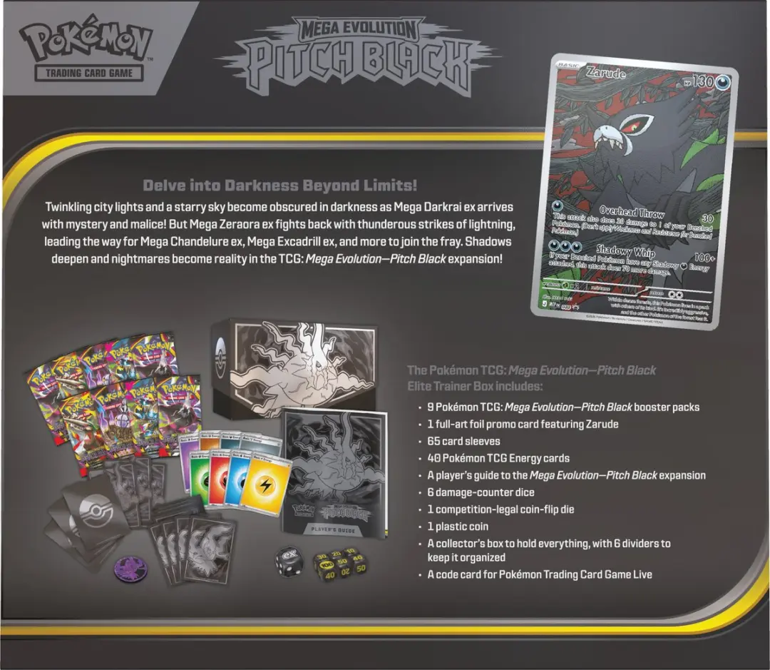 Pokémon TCG Pitch Black Elite Trainer Box