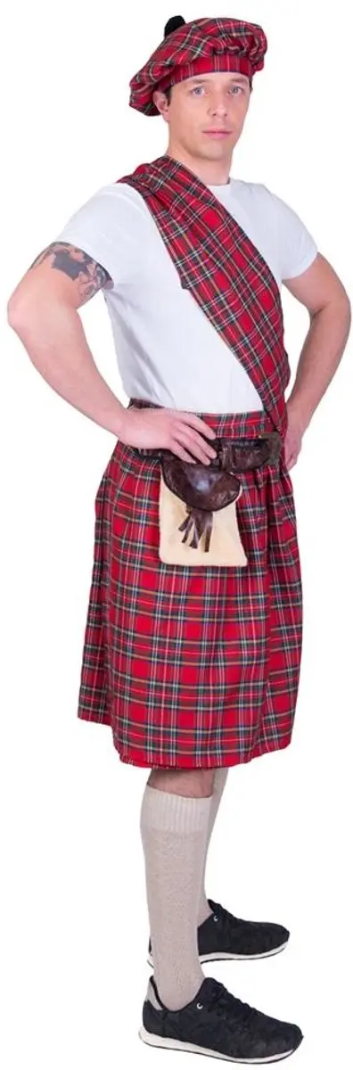 Espa Schotse Kiltpak Colin - One Size - Rood/ Groen