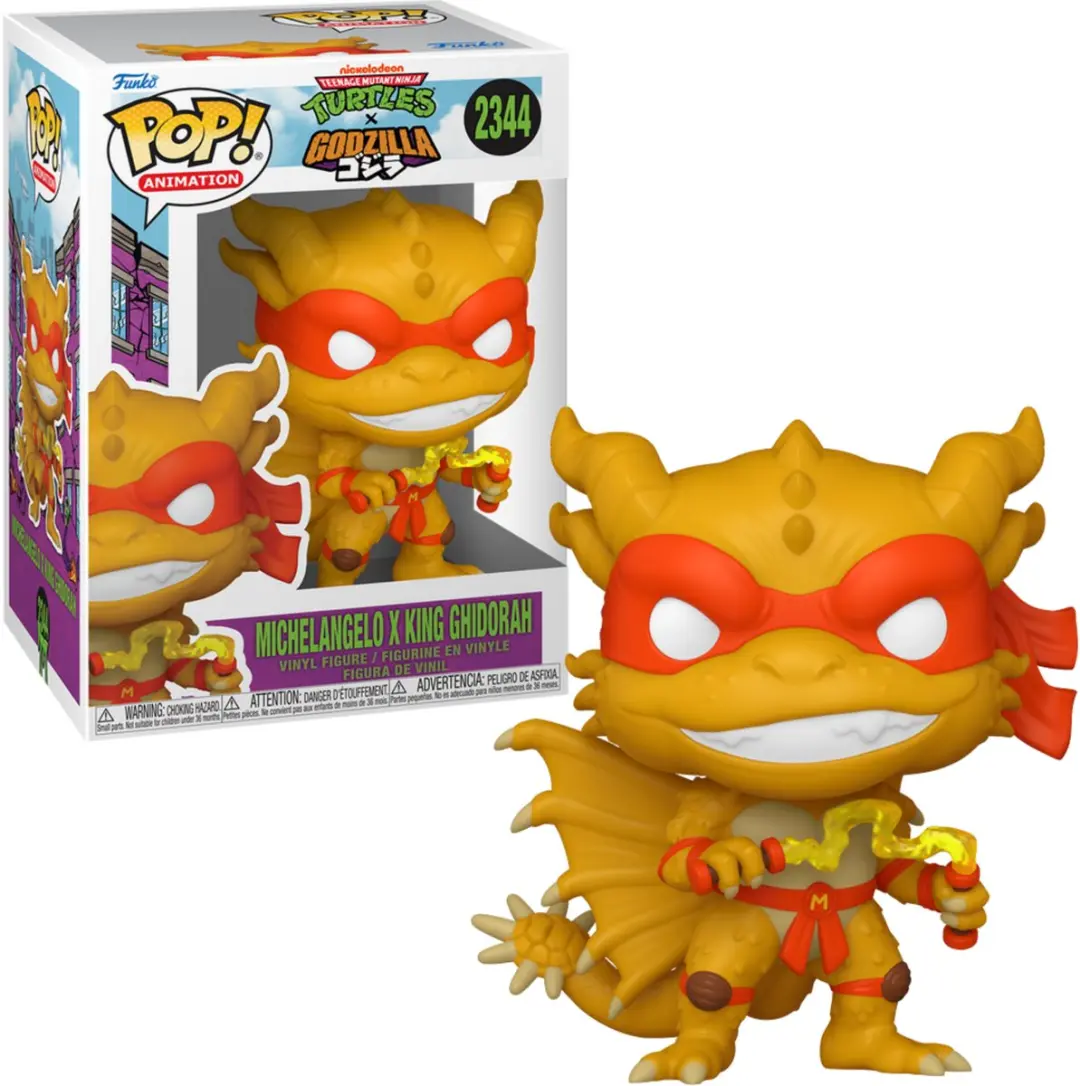 Funko Godzilla x Turtles POP! Michelangelo & King Ghidorah