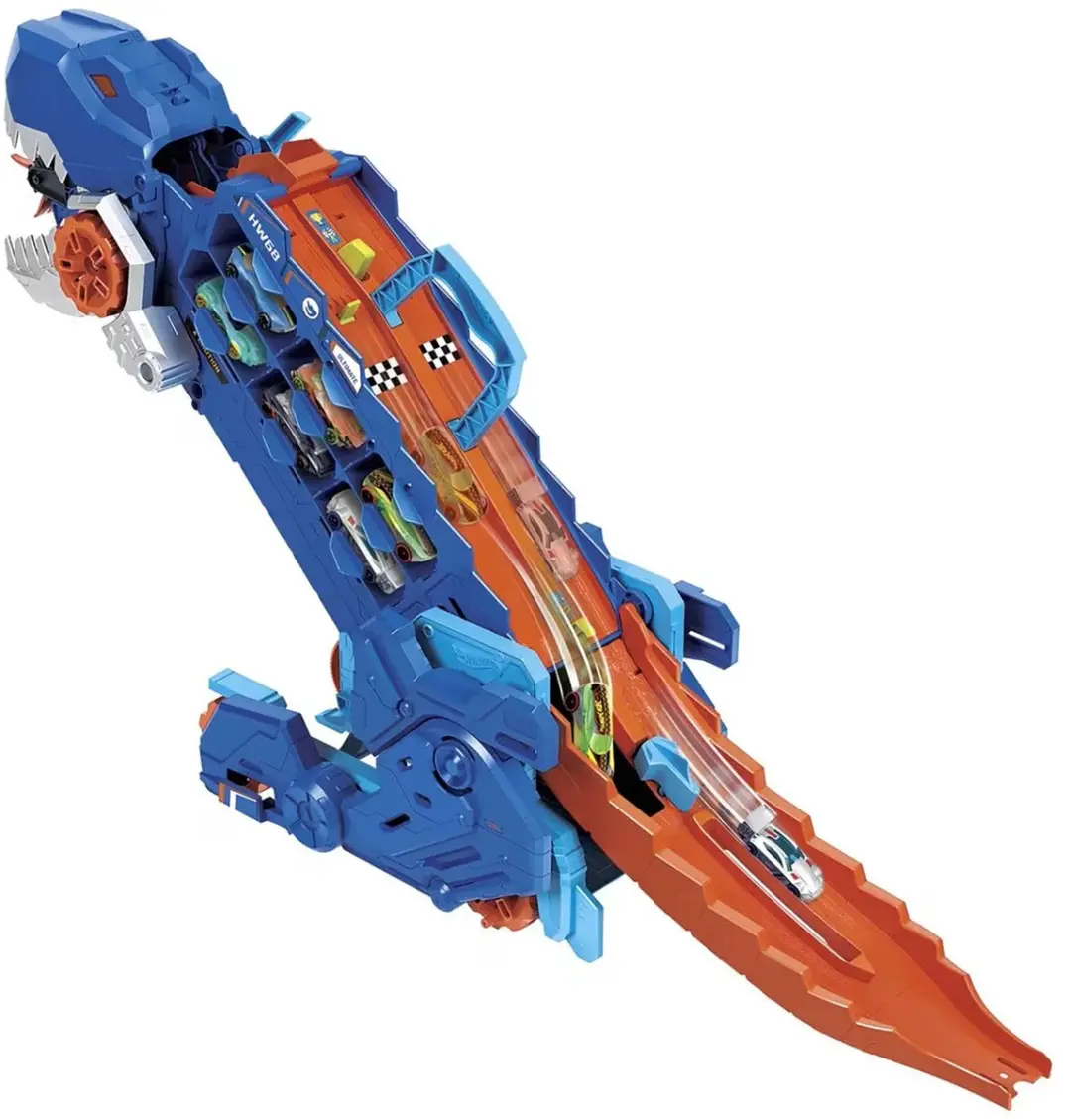 Hot Wheels City Ultimate T-Rex Transporter - 2 Auto's