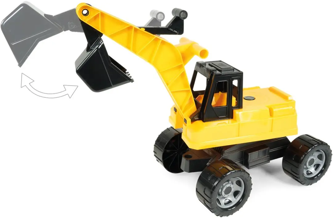 Lena Giga Trucks Junior 70cm Graafmachine - SM02017 - Zwart/Geel