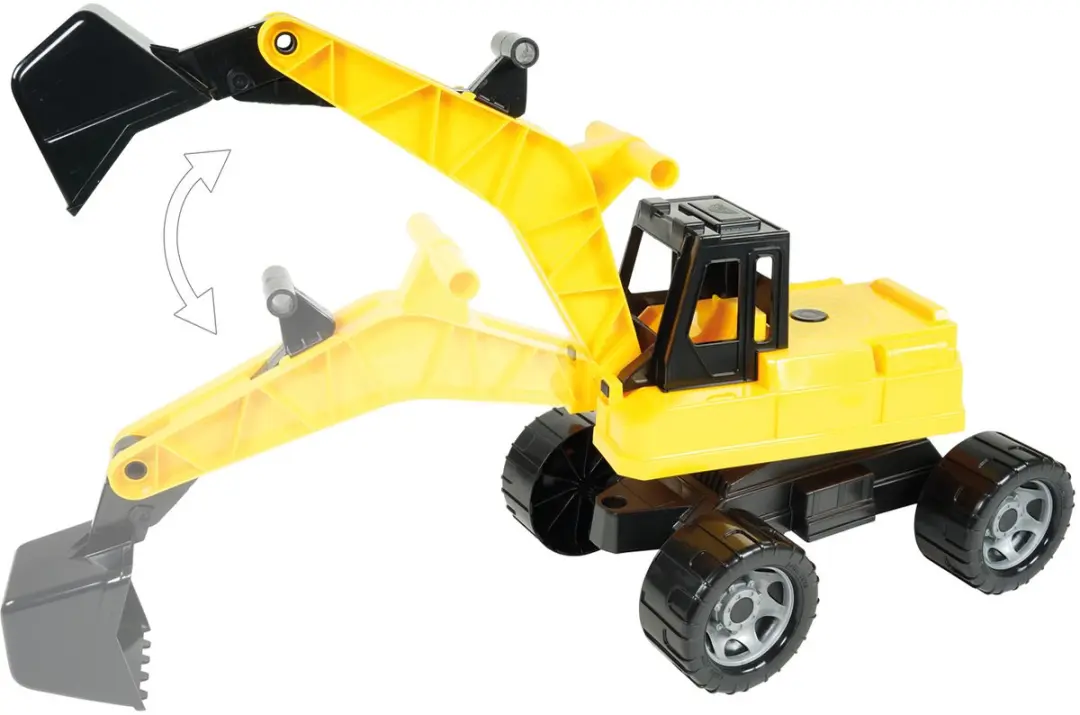 Lena Giga Trucks Junior 70cm Graafmachine - SM02017 - Zwart/Geel