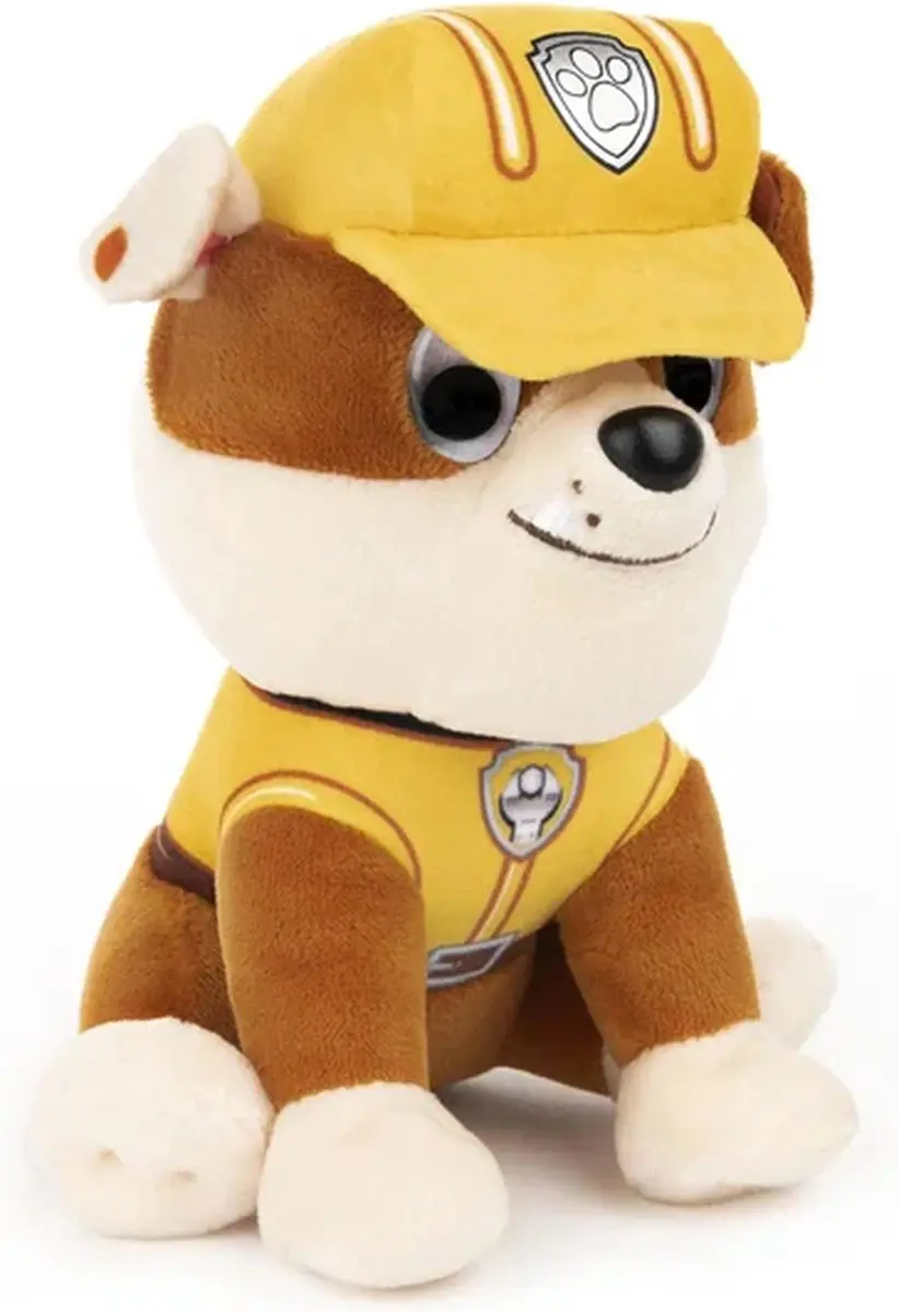 PAW Patrol Rubble Knuffel 15 cm - afbeelding 6 van 6