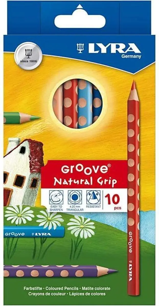 Lyra Groove Kleurpotloden - 10 Stuks Multicolor