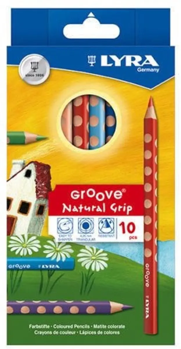 Lyra Groove Kleurpotloden - 10 Stuks Multicolor