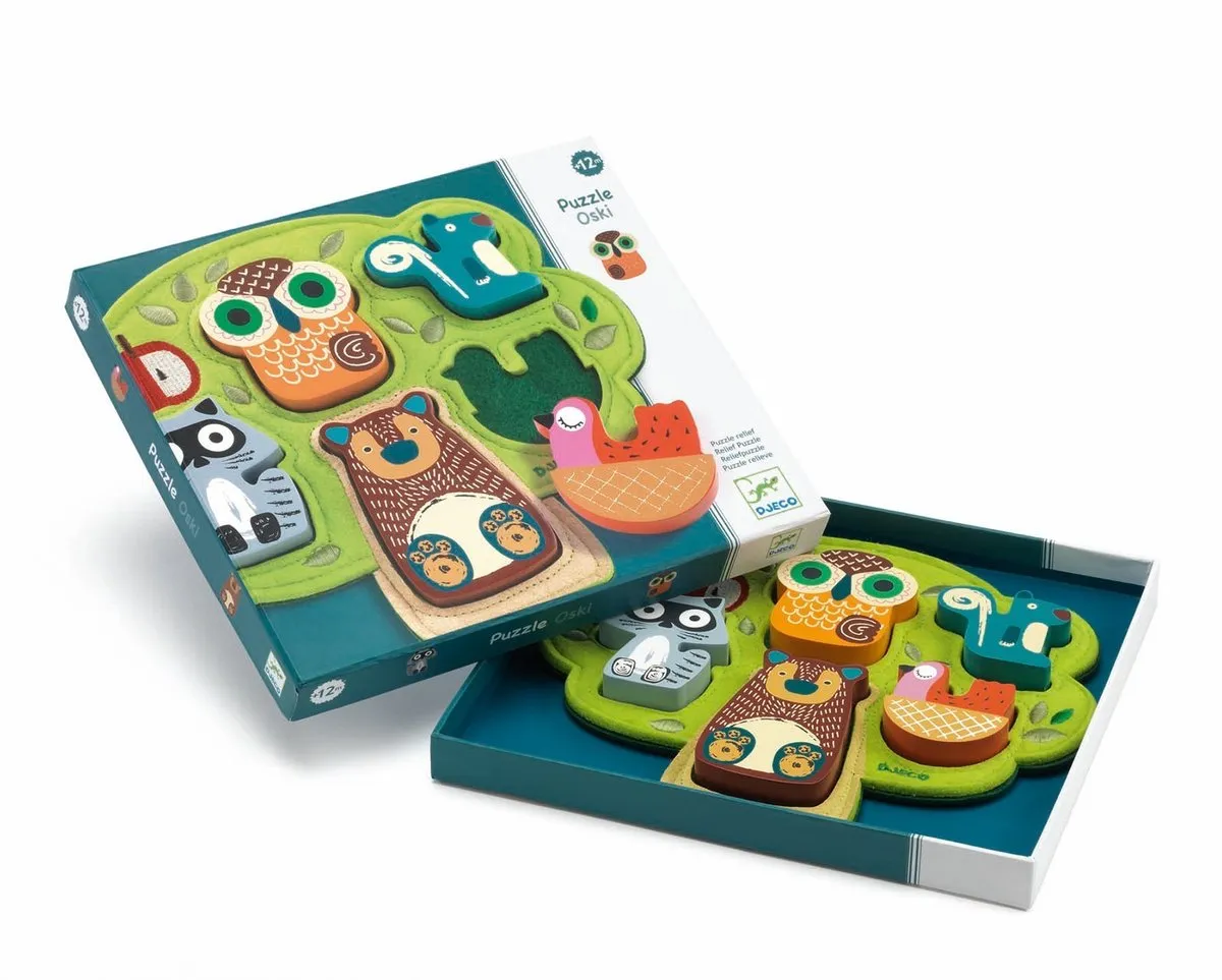 Djeco Oost West Boom Best Puzzel - 5 Stukjes - Multicolor