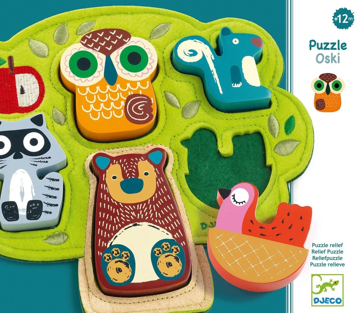 Djeco Oost West Boom Best Puzzel - 5 Stukjes - Multicolor