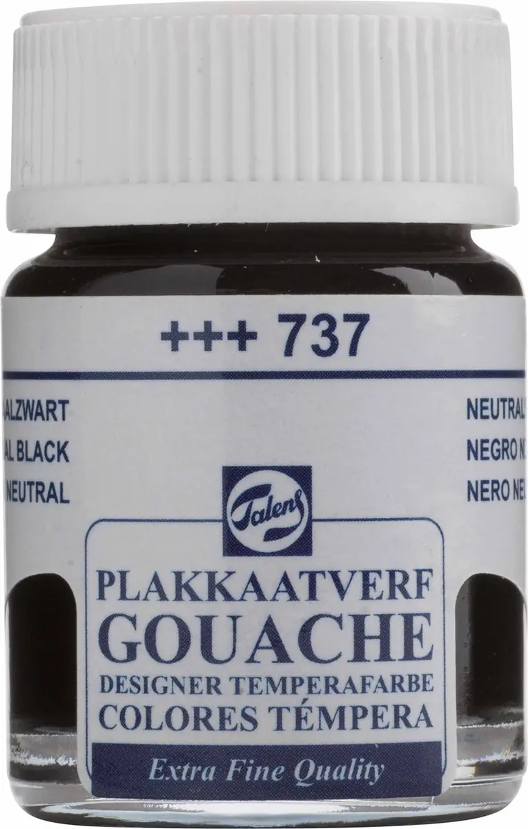 Talens Plakkaatverf Neutraalzwart 16ml