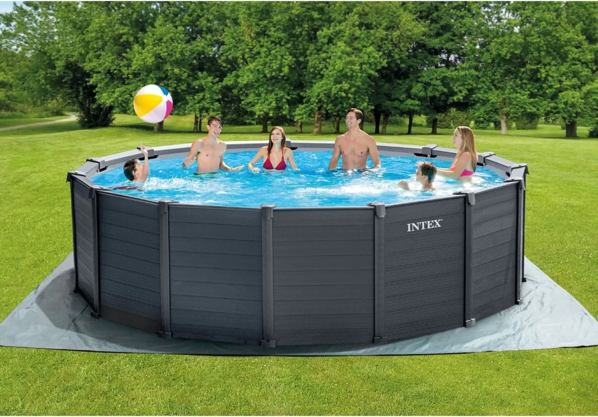 Intex Graphite Gray Panel Zwembad 478x124cm - 16.805L - 26384GS