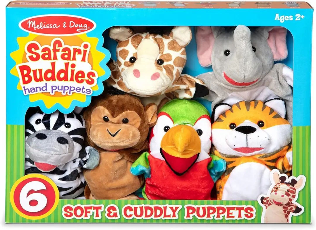 Spin Master Melissa & Dough Safari Buddies Handpoppen