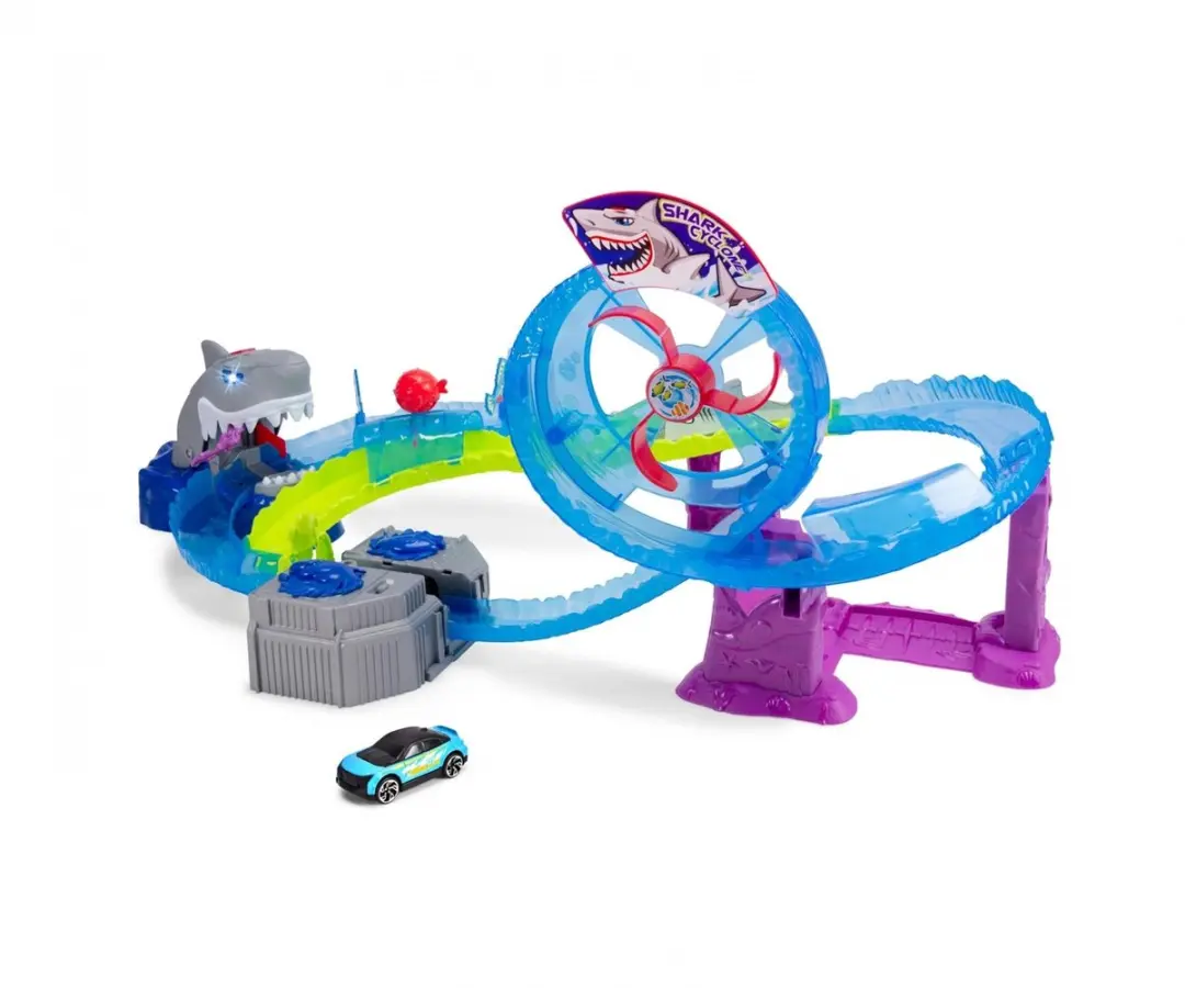 Dickie Toys Racebaan Witte Haai Trackset 203338002 - 2x AA
