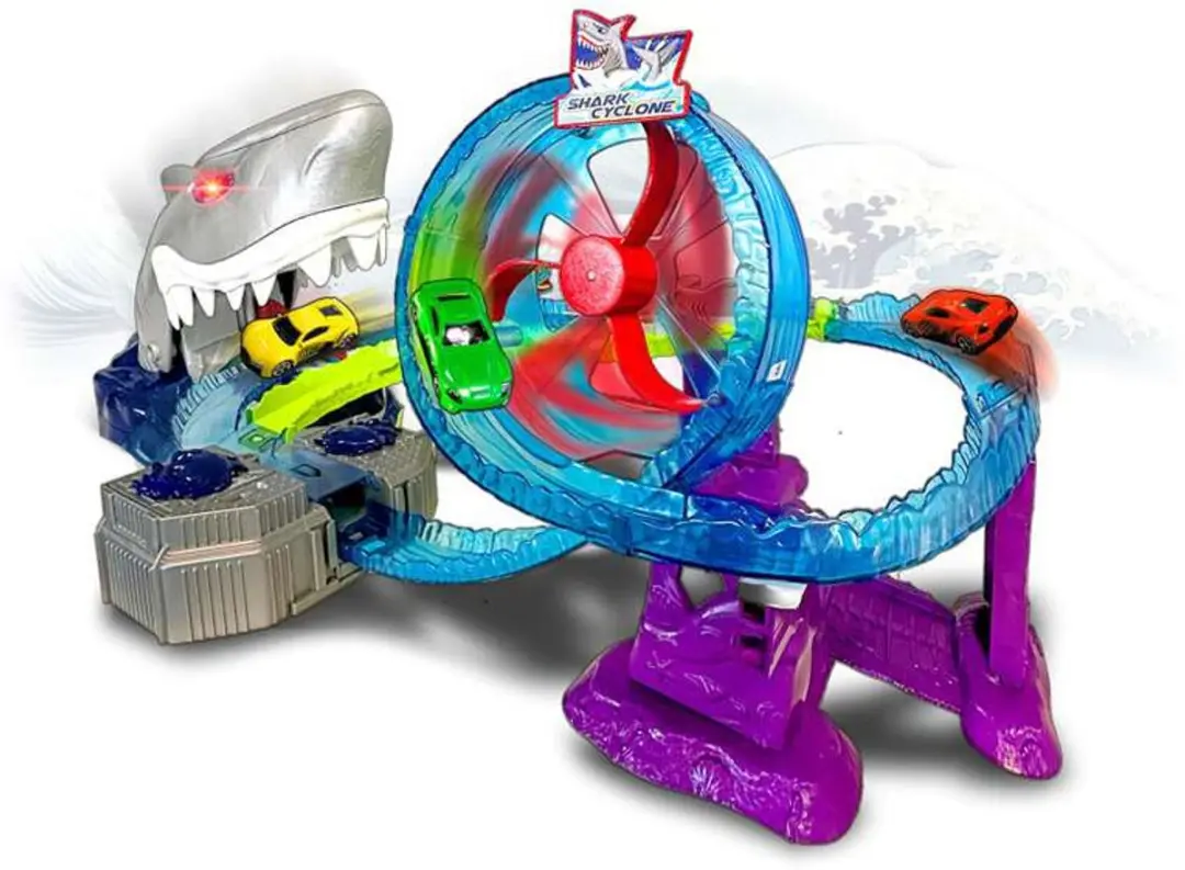 Dickie Toys Racebaan Witte Haai Trackset 203338002 - 2x AA