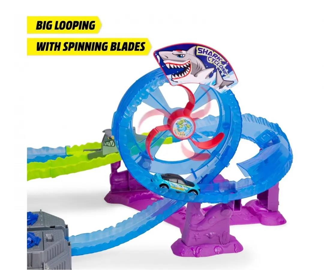 Dickie Toys Racebaan Witte Haai Trackset 203338002 - 2x AA