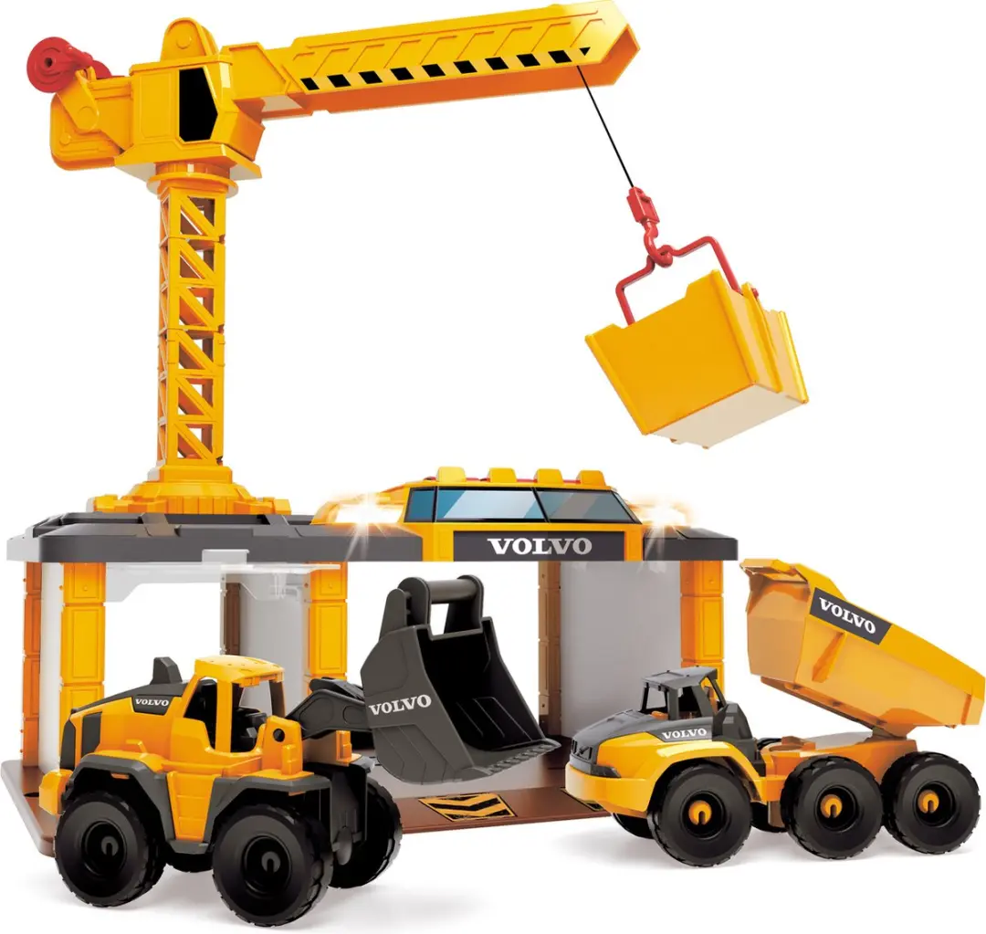 Dickie Volvo Construction Station Try Me - Geel
