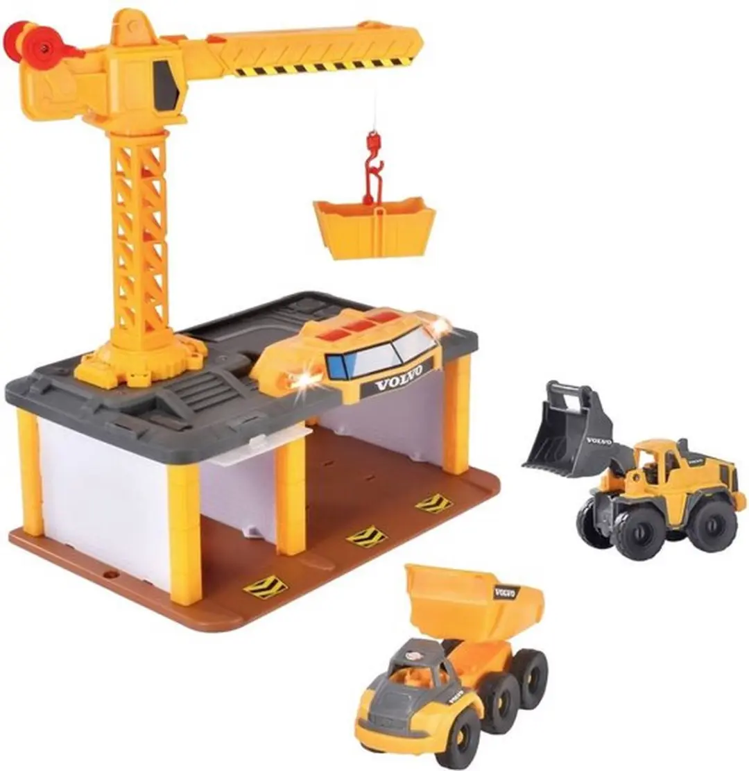 Dickie Volvo Construction Station Try Me - Geel