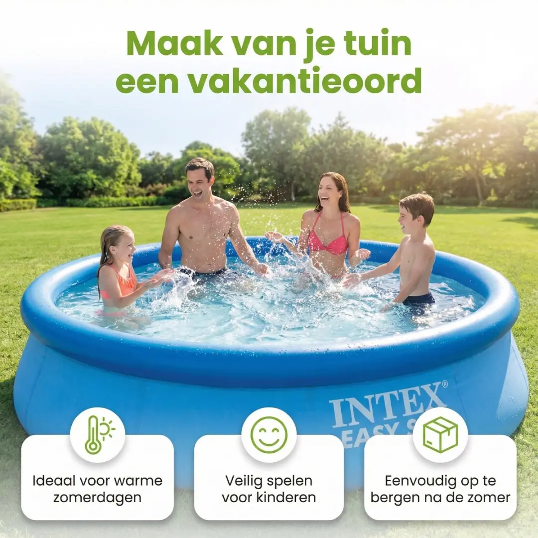 Intex Easy Set Zwembad 396x84cm - Blauw - 2-delig