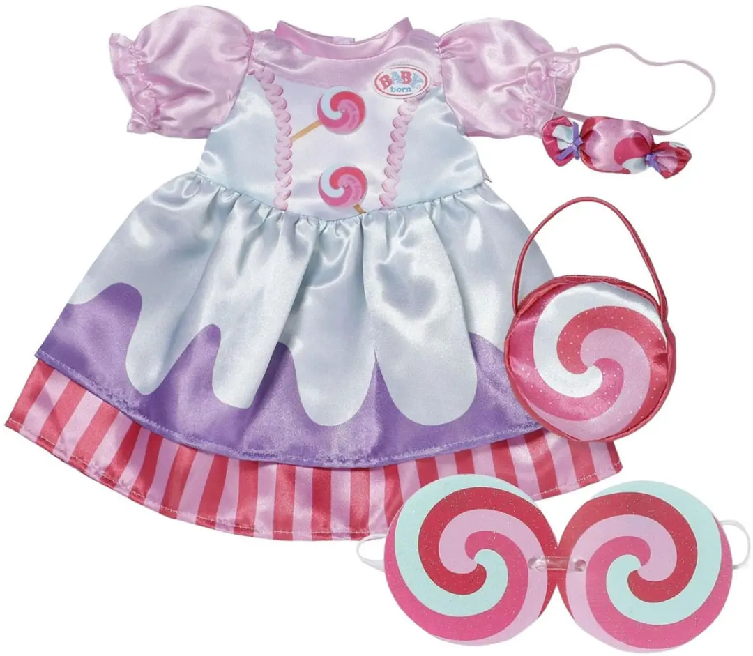 Baby Born 839706 Meerkleurig Snoepjurk - 43cm