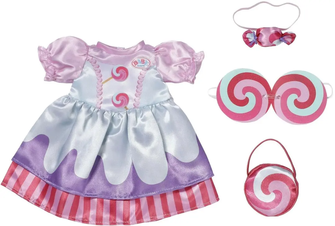 Baby Born 839706 Meerkleurig Snoepjurk - 43cm