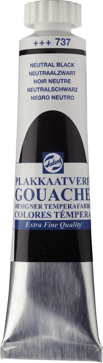 Talens Plakkaatverf Extra Fijn Neutraalzwart 20ml