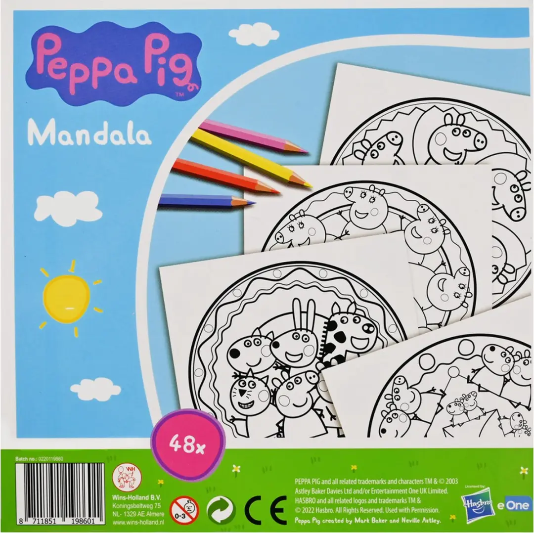 Peppa Pig Mandala Kleurboek - 48 Prachtige Kleurplaten