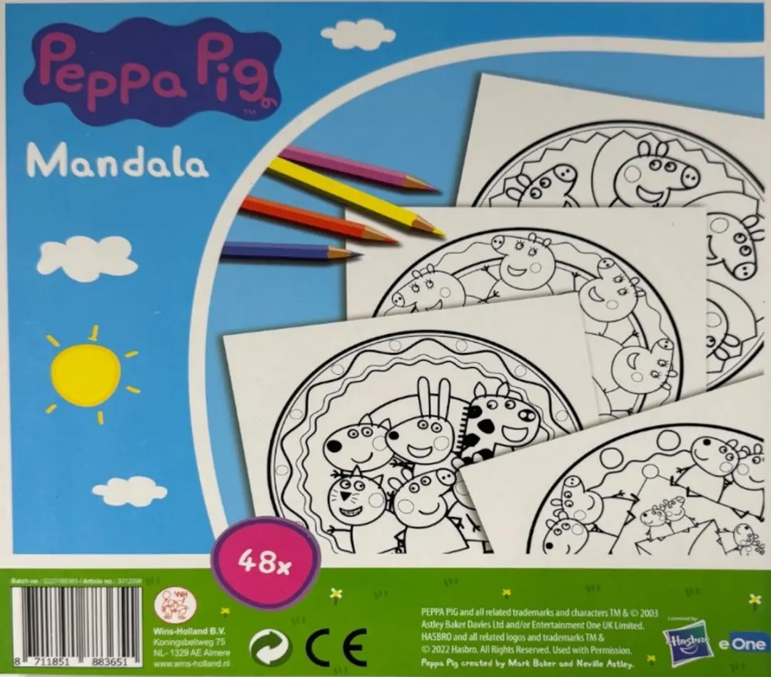 Peppa Pig Mandala Kleurboek - 48 Prachtige Kleurplaten