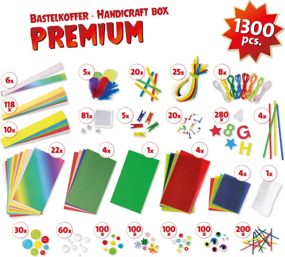 Lena Knutselset Premium Junior - 1500 Stuks Multicolor