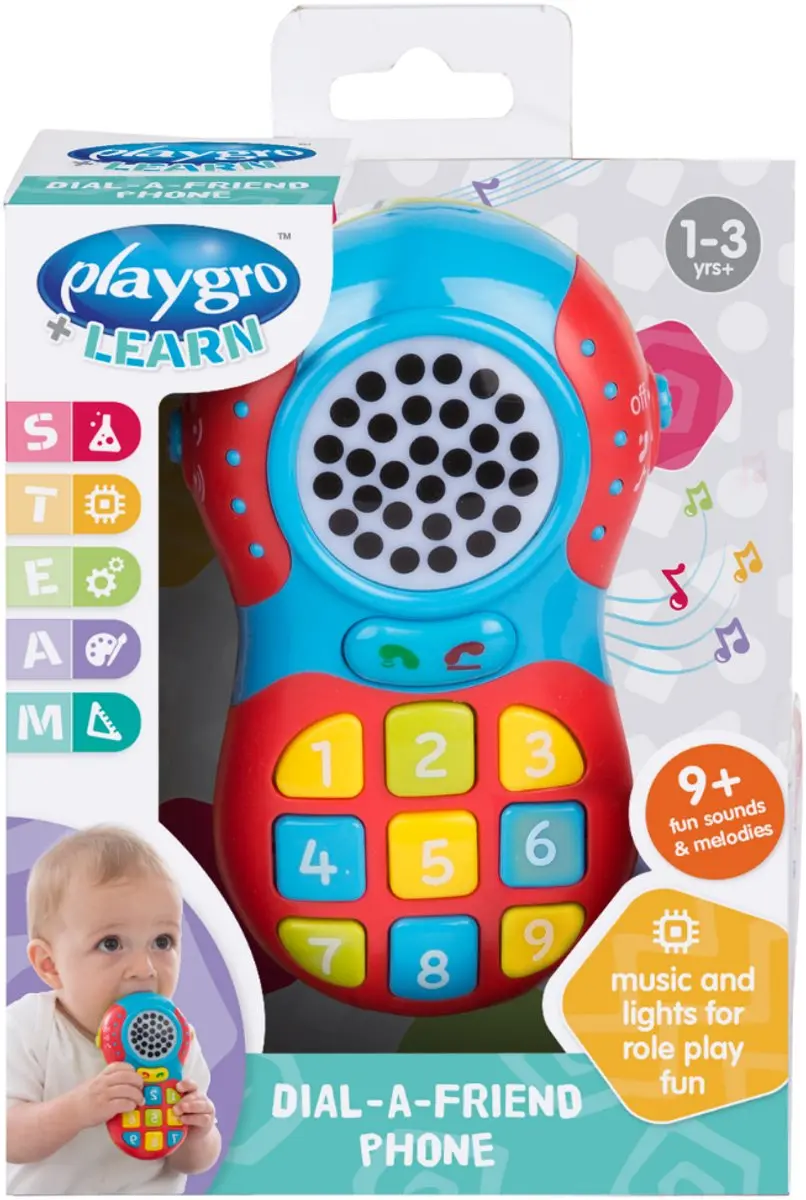 Playgro Speelgoedtelefoon 9 Geluiden Lights