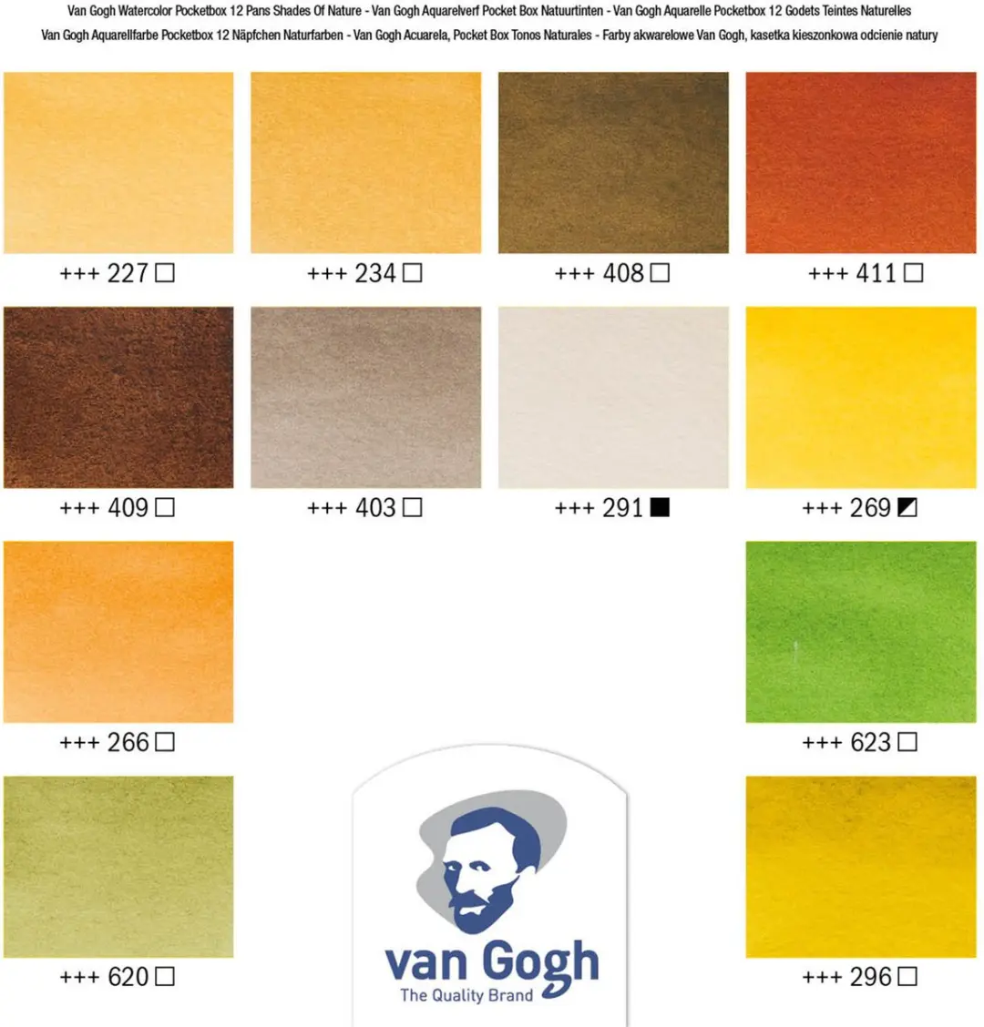 Van Gogh Aquarelverf Pocket Box - 12 Kleuren 12ml