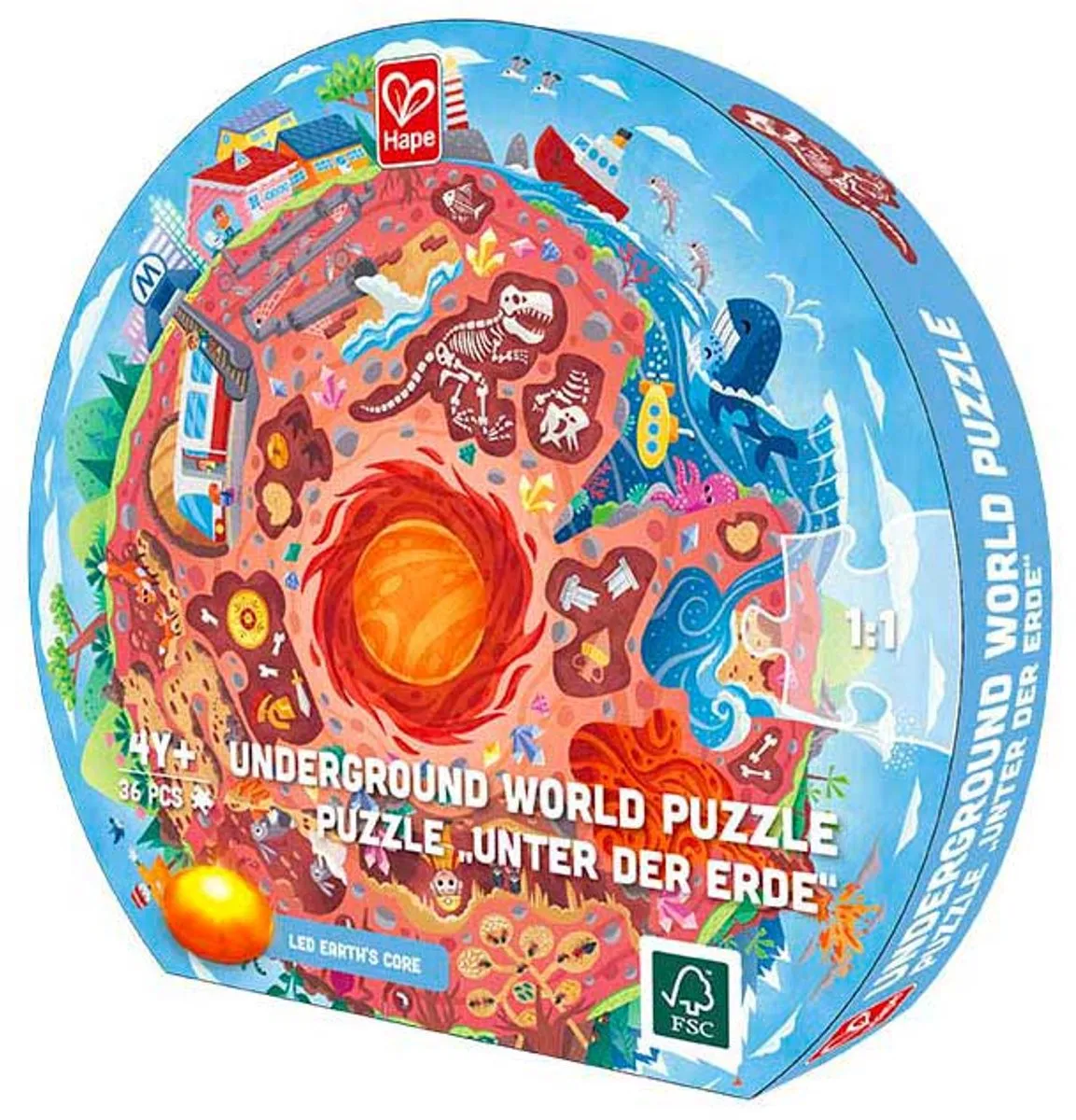 Hape Ondergrondse Wereld Puzzel 38 Stuks - E1637