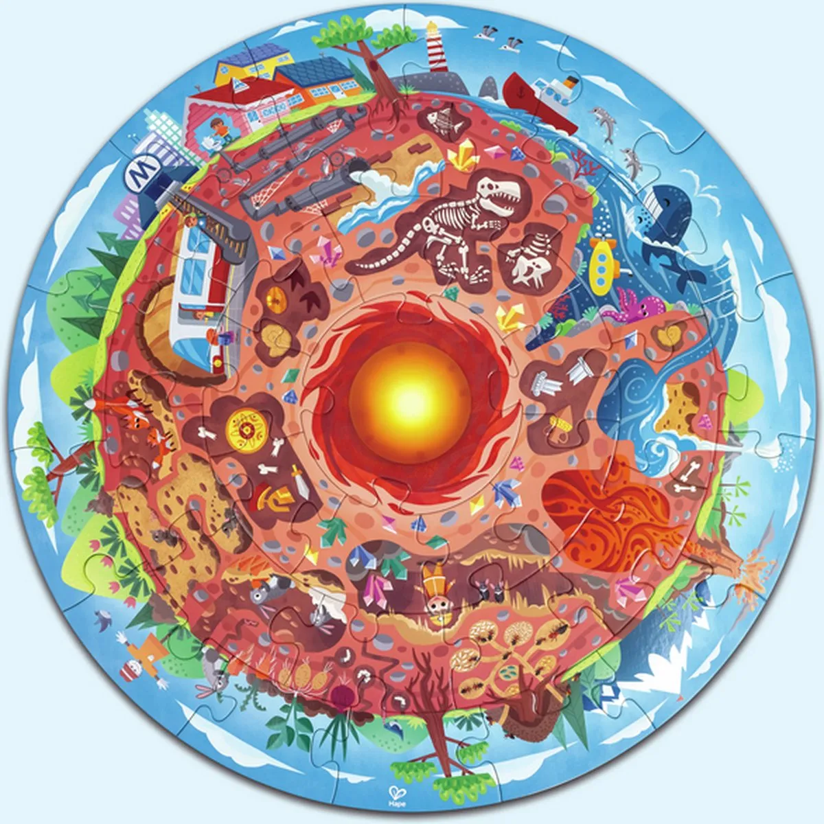 Hape Ondergrondse Wereld Puzzel 38 Stuks - E1637