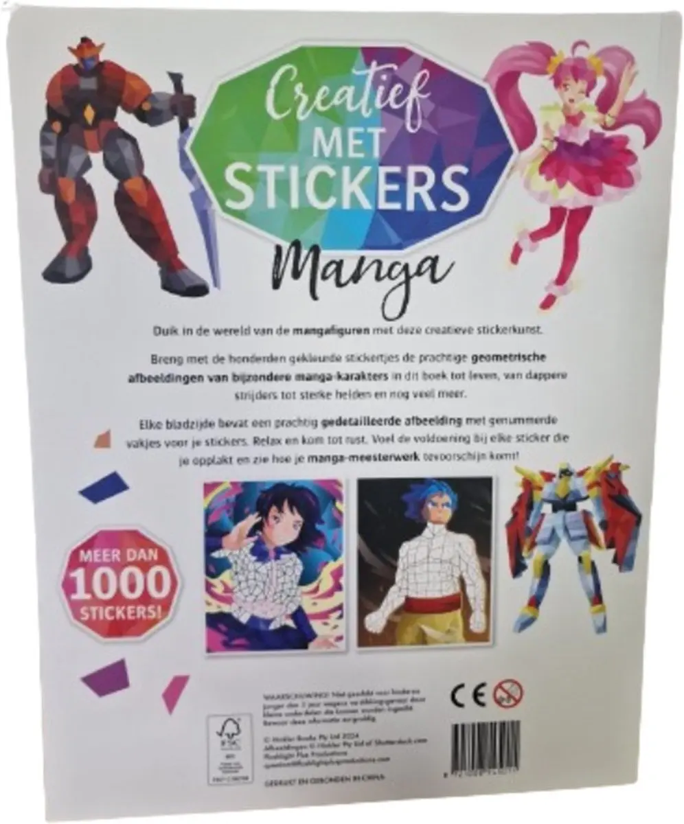 PMI Creatief met Stickers Manga - 1000 Stuks Multicolor