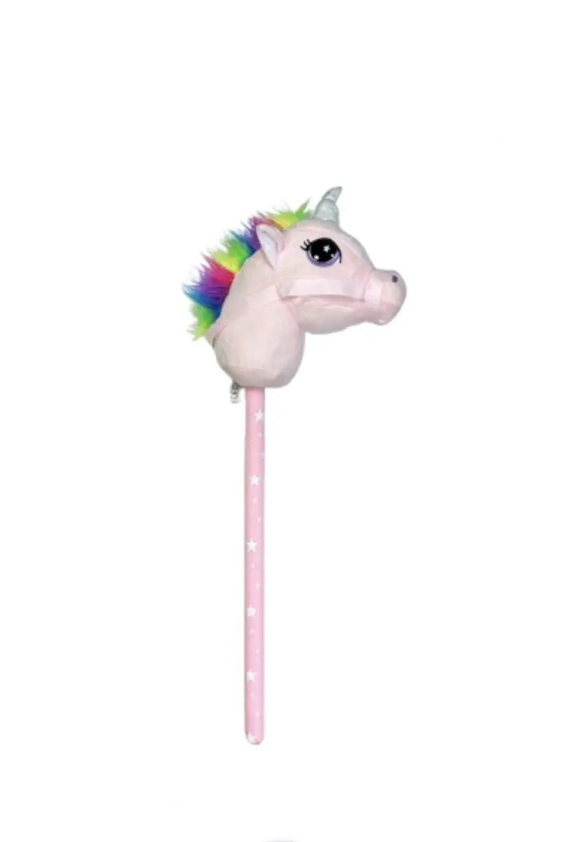 Nicky Toy Eenhoorn Stokpaard - Roze