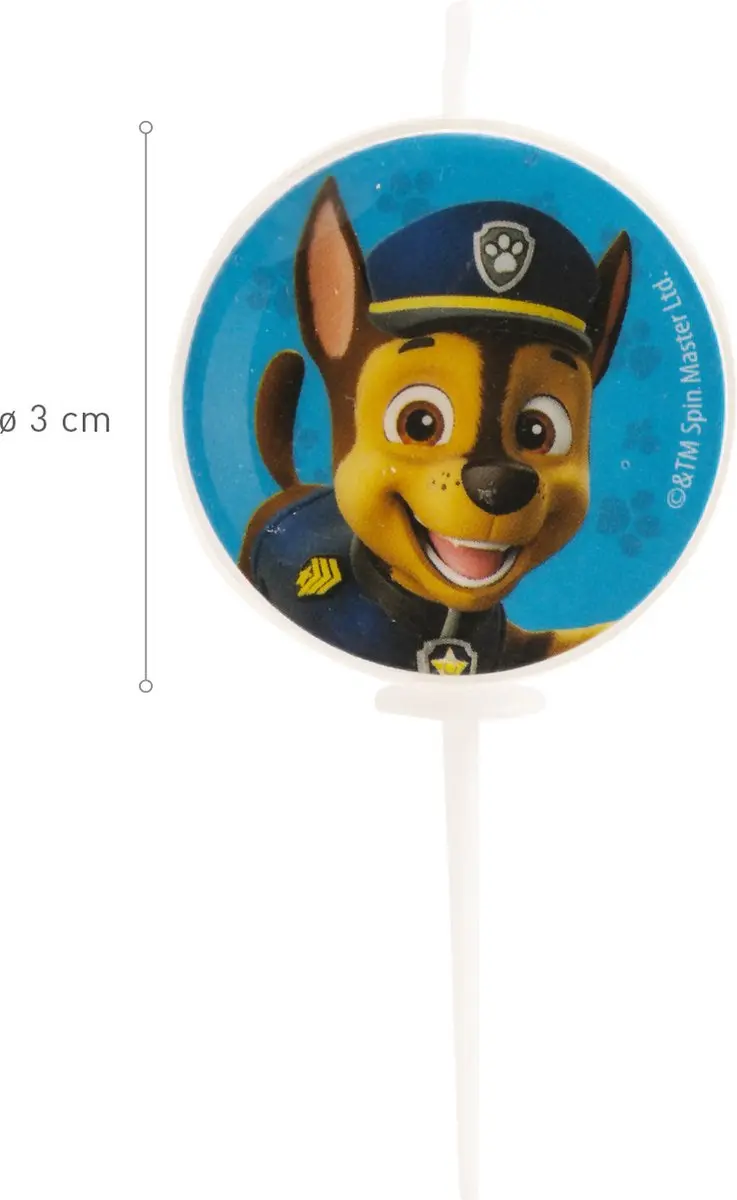 PAW Patrol Kaarsjes - 5 Stuks Meerdere Kleuren