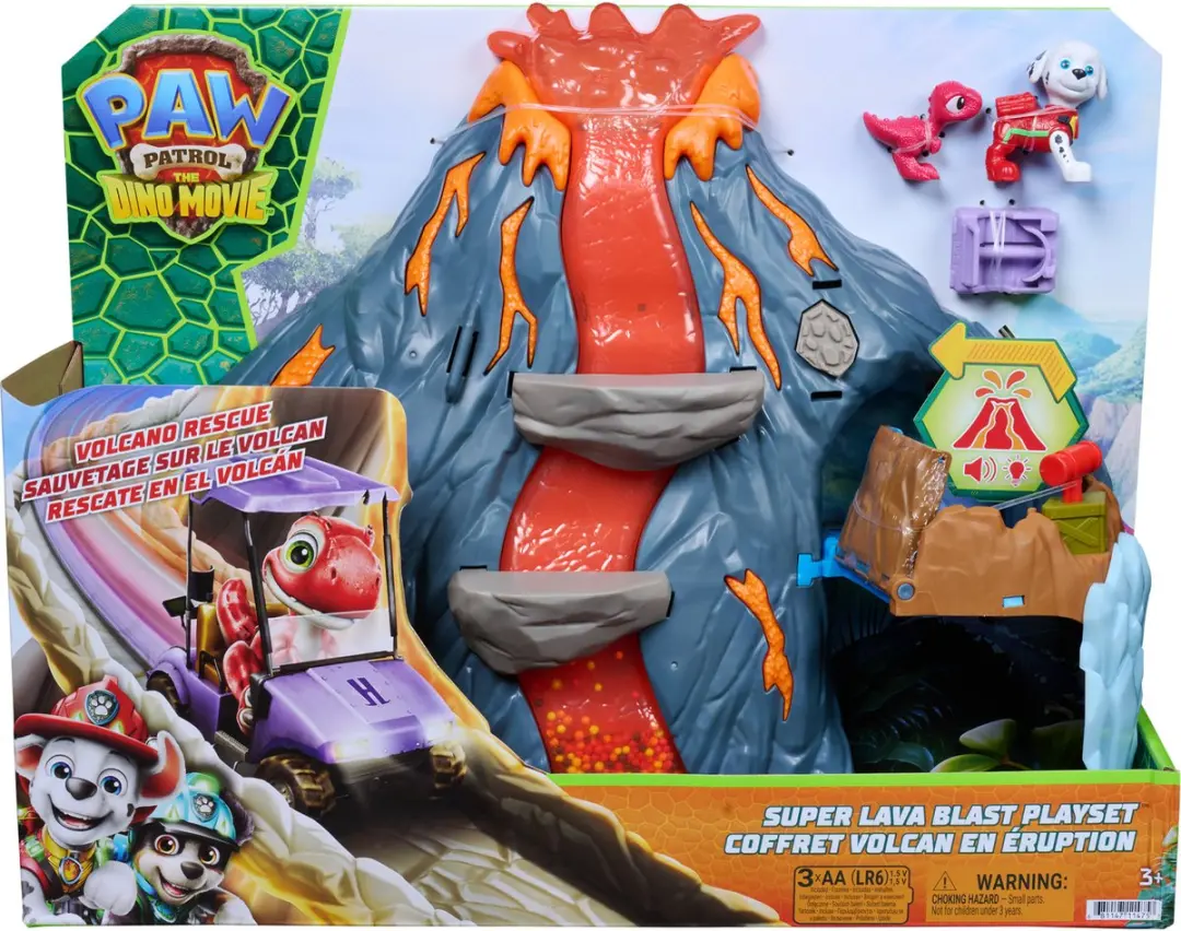 PAW Patrol Dino Film Super Lava Blast Volcano - Marshall & Rhubarb - Multicolor