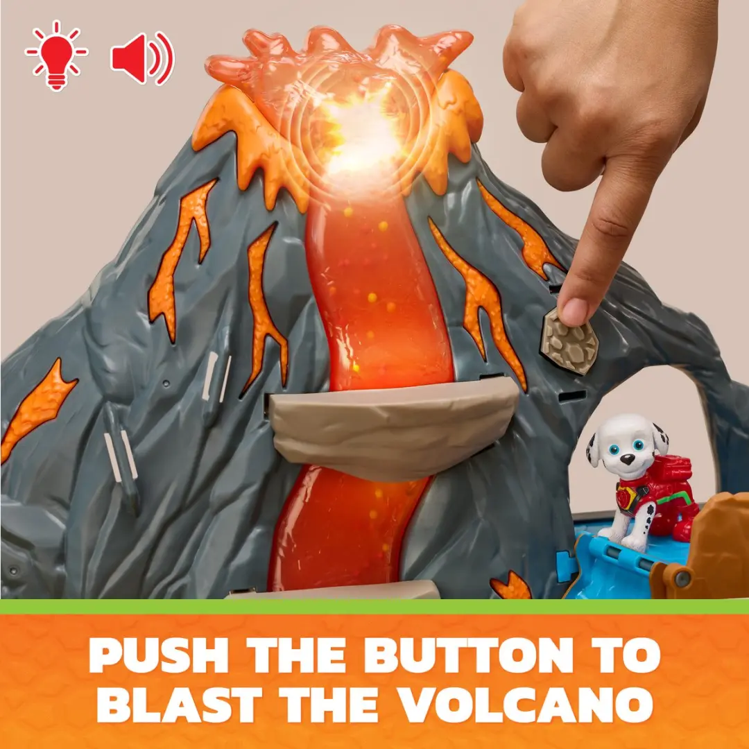 PAW Patrol Dino Film Super Lava Blast Volcano - Marshall & Rhubarb - Multicolor